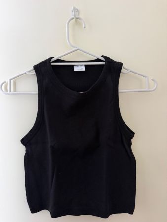 Débardeur Bershka noir femme taille S-M bon état