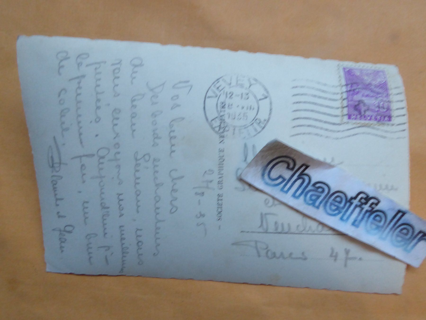 Cartes postales: 1935  2248 St. Légier sur Vevey – D'occasion à Zürich par Chaeffeler 1