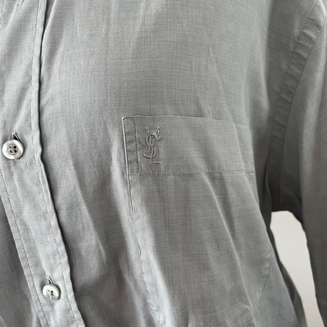 Saint Laurent Camicie: Yves Saint Laurent Grey Shirt – Usato da Zug venduto da Grc999 2