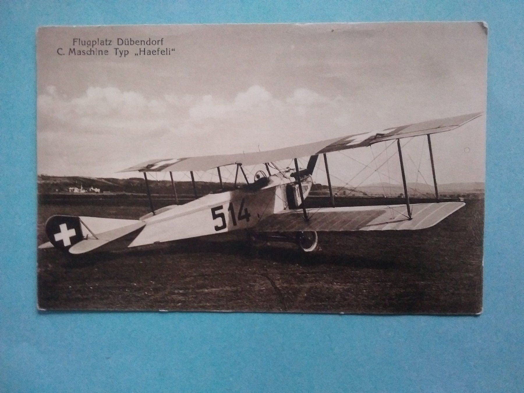 Cartoline postali: ZH Dübendorf Flugplatz Flugzeug C. Maschine Typ "Häefeli" – Usato da Appenzell venduto da lama19