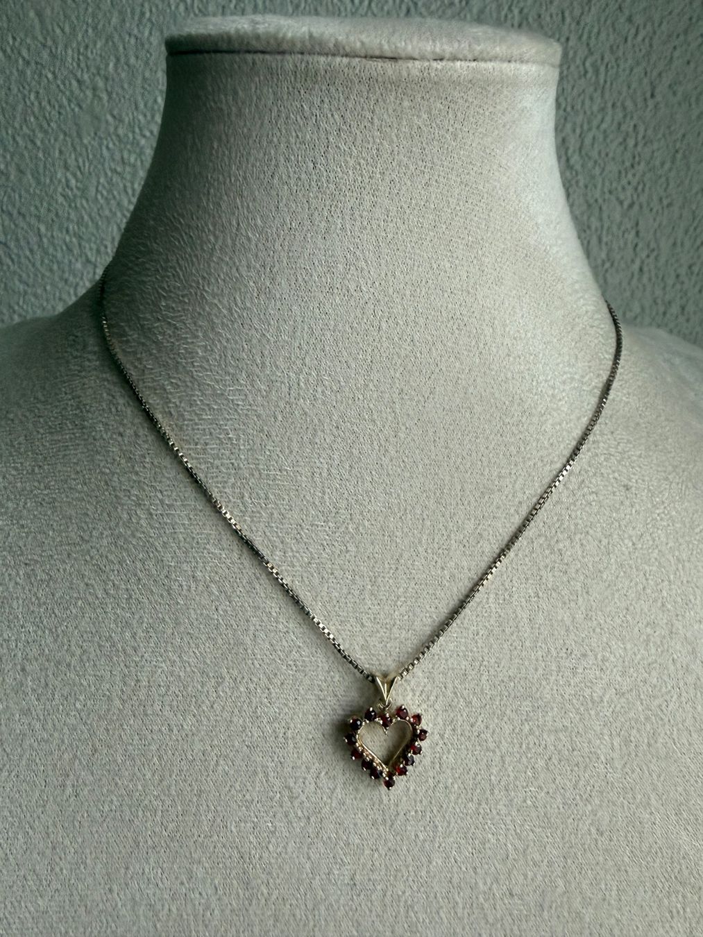 Catenine: Silber Kette mit Granat Anhänger 800, 925 – Usato da Spiegel b. Bern venduto da Rogger72 3