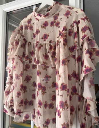 Bluse mit Blumenmuster L NEU