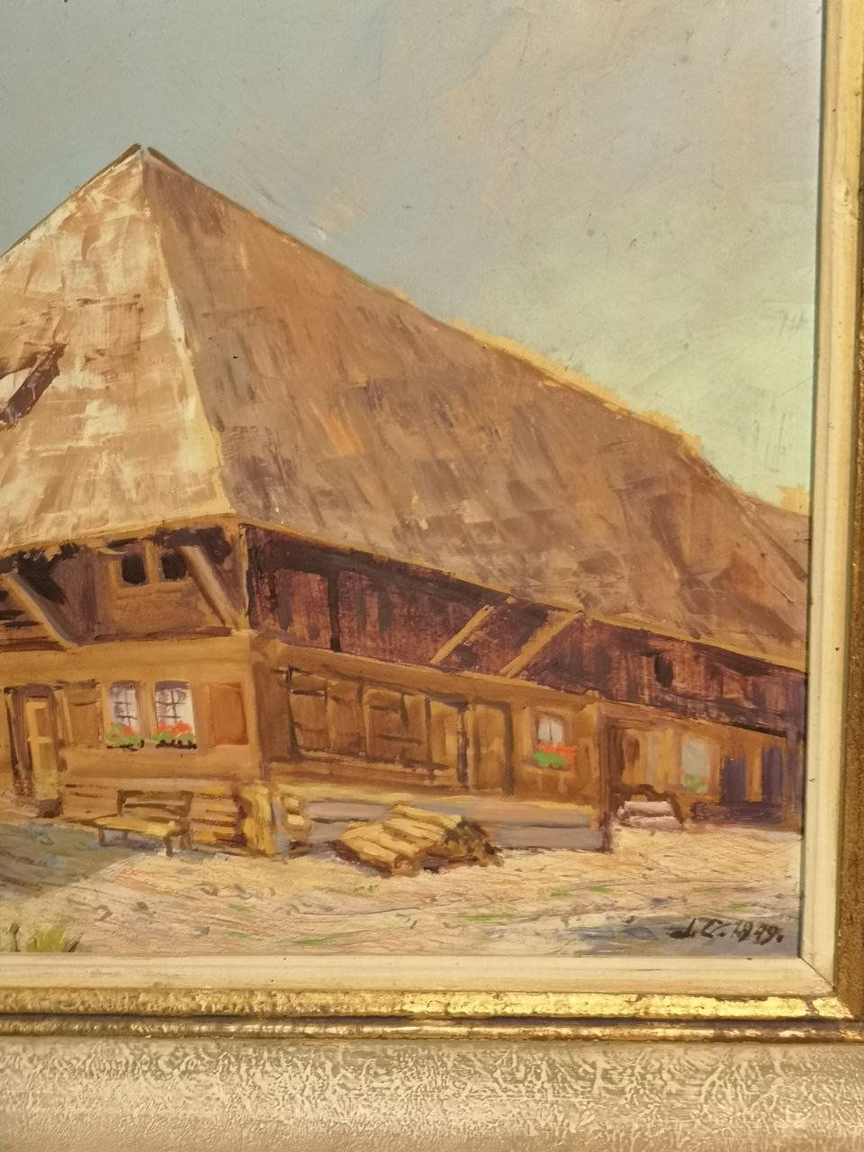 Gemälde: Ölgemälde, signiert, 1949 – Gebraucht aus Bern von Yunkom 3