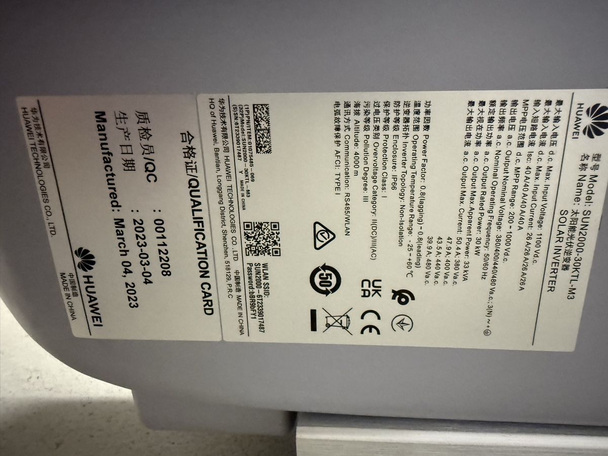 Huawei Onduleurs: Huawei SUN2000-30KTL-M3 Solar-Wechselrichter – D'occasion à Uznach par Nikolas2222 2