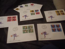 PJ 1990 FDC Serie einzeln u 4er‪