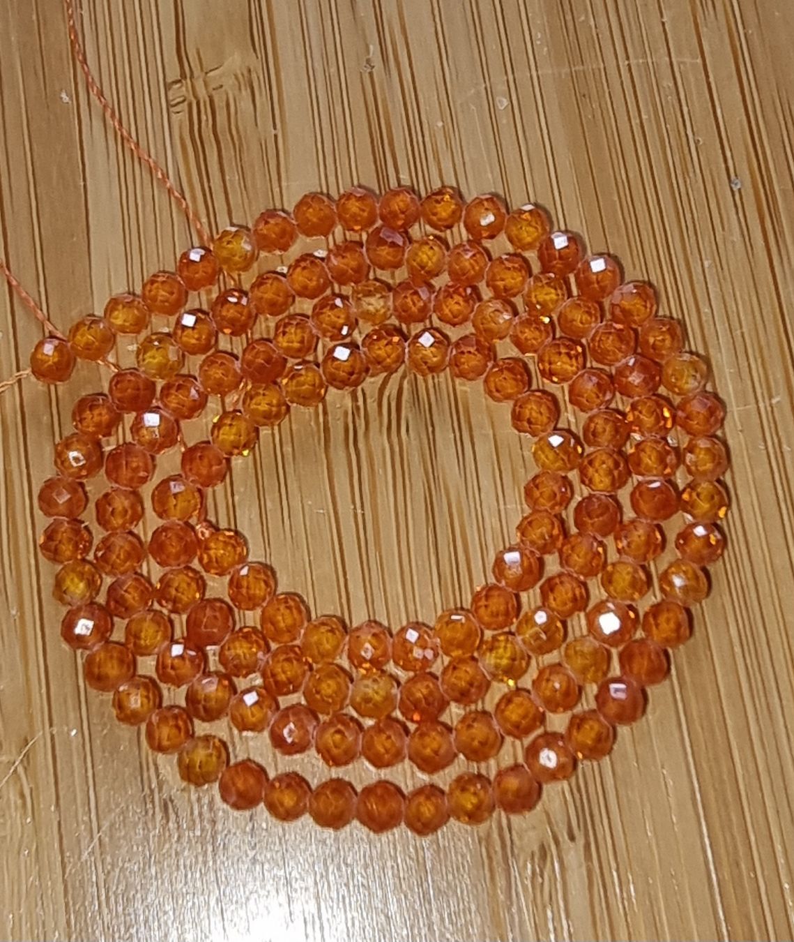 Minerali & Pietre curative: Zirkon Orange facettiert 3mm. Strang – Nuovo e nell'imballaggio originale da Menziken venduto da Mirager 1