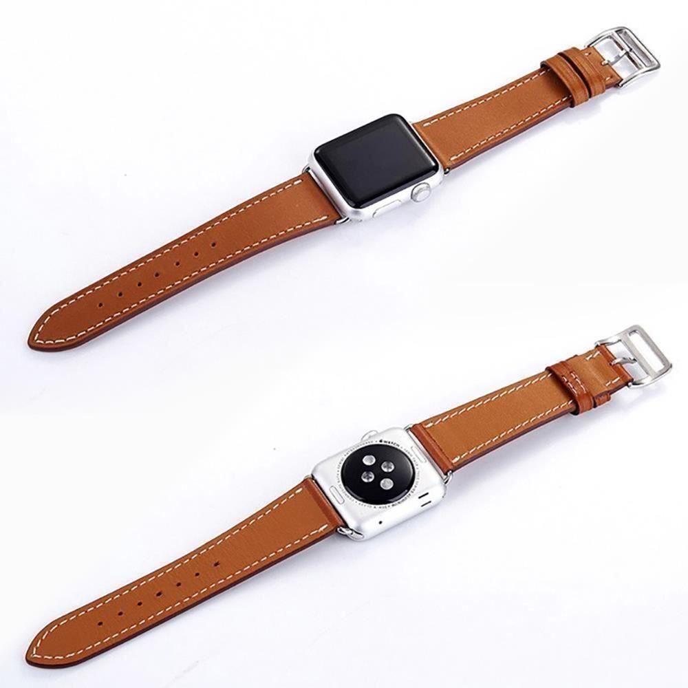 Bracelets: Leder Armband Apple Watch 42 41 40 38 Schwarz – Neuf (Voir description) à Chiasso par online.shop 1