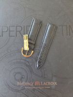 Maurice Lacroix Kroko Uhrenarmband aus Leder - Schwarz 20 mm