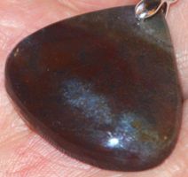 Anhänger L-5799 – Indonesischer Moosachat Cabochon 27x29mm