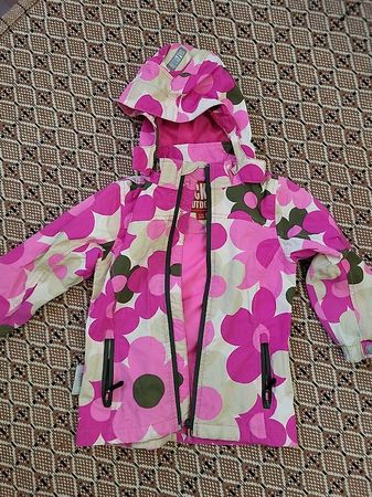 Regenjacke mit abnehmbarer Kapuze, Gr. 98/104