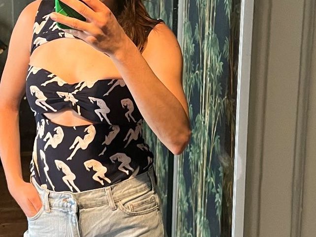 Miu Miu Top: MIUMIU Top mit originellem Print, Gr. S, – Usato da Zürich venduto da sil_wx77 4