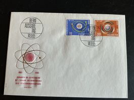 Briefmarken-Brief Centenaire UIT, 1965, Bern Ausgabe!