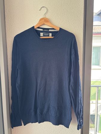 Blauer McGregor-Pullover aus Kaschmir-Mischgewebe, Größe L