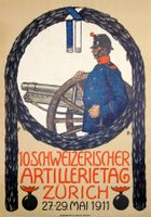 10. Schweizerischer Artillerietag Zürich 1911Original Plakat