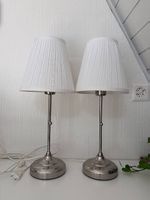 2 IKEA ÅRSTID Tischlampen, vernickelt/weiss