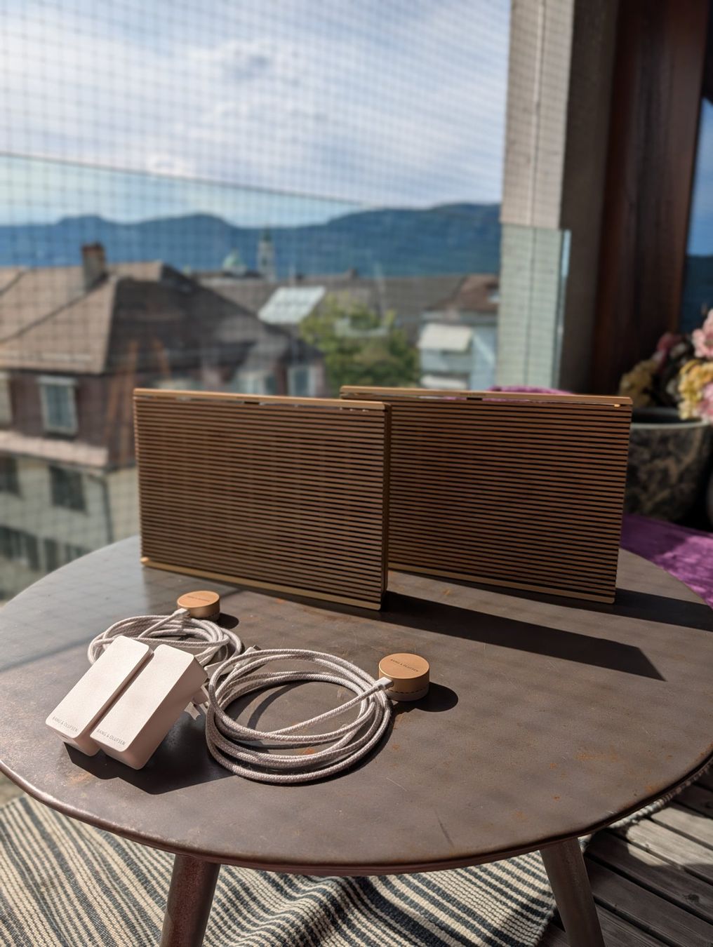 Bang & Olufsen Lautsprecher: B&O - 2x Beosound Level Gold/Oak – Gebraucht aus Solothurn von Theklagloria