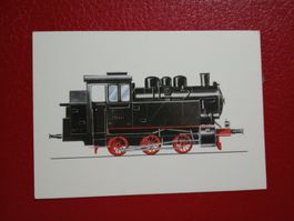 AK Bahn Kunst Zeichnung Swoboda Güterzug Tenderlokomotive