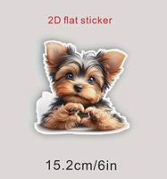 2D- AUFKLEBER YORKSHIRE TERRIER, F. WAND,KÄSTLI,WC