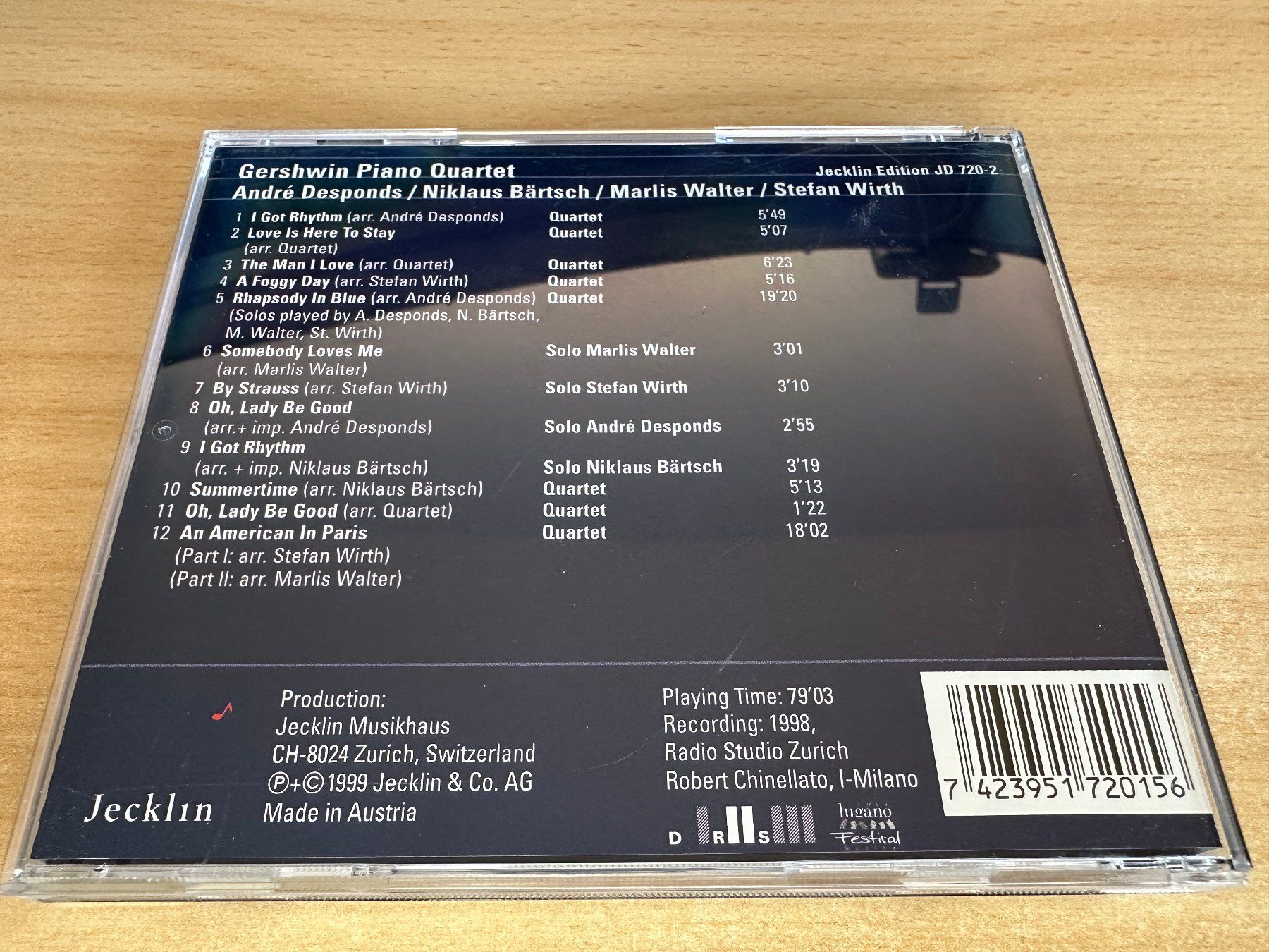 CD: Q5 Gershwin Piano Quartet Playing On 4 Pianos – Usato da Rikon im Tösstal venduto da Alpenmutz 1