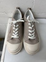 Bugatti Sneakers beige Grösse 40 Canvas Schnürschuhe