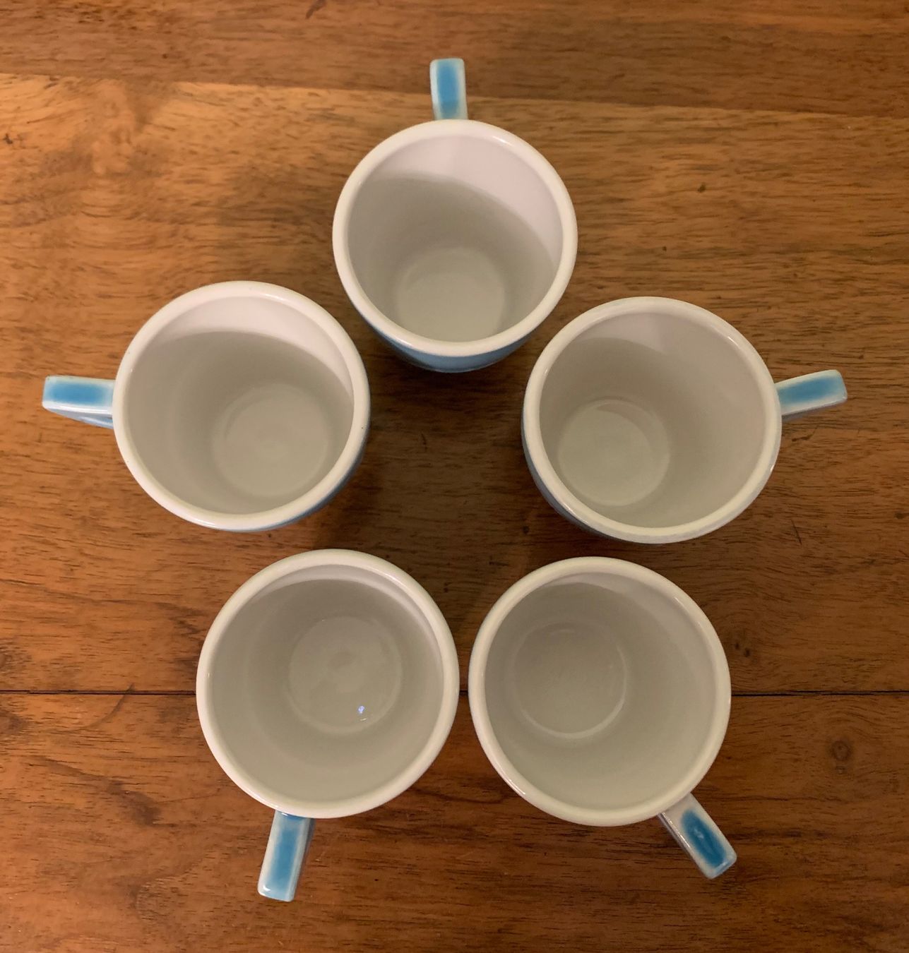 Rössler Tazze: Rössler: 5 x Espresso Tassen "Bern", hellblau – Usato da Rikon im Tösstal venduto da Spellbinder 3