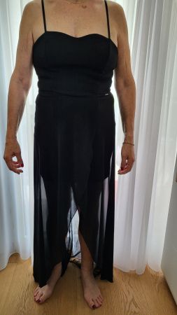 Sommerliches, elegantes, schwarzes Abendkleid, Gr. M