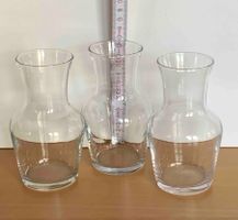 Drei kleine Glasvasen Klarglas 3er Set