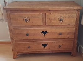 Commode Alpage, vieux bois massif, Bois de l'Ours