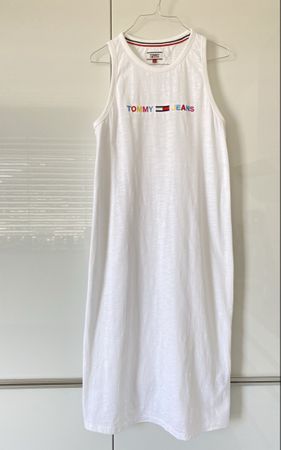 TOMMY JEANS  Kleid weiss, Gr. L  ( fällt aus wie M )