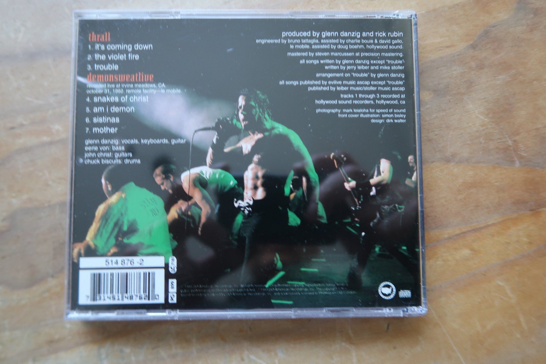 CDs: DANZIG - THRALL-DEMONSWEATLIVE - CD – D'occasion à Basel par Patiscat 1