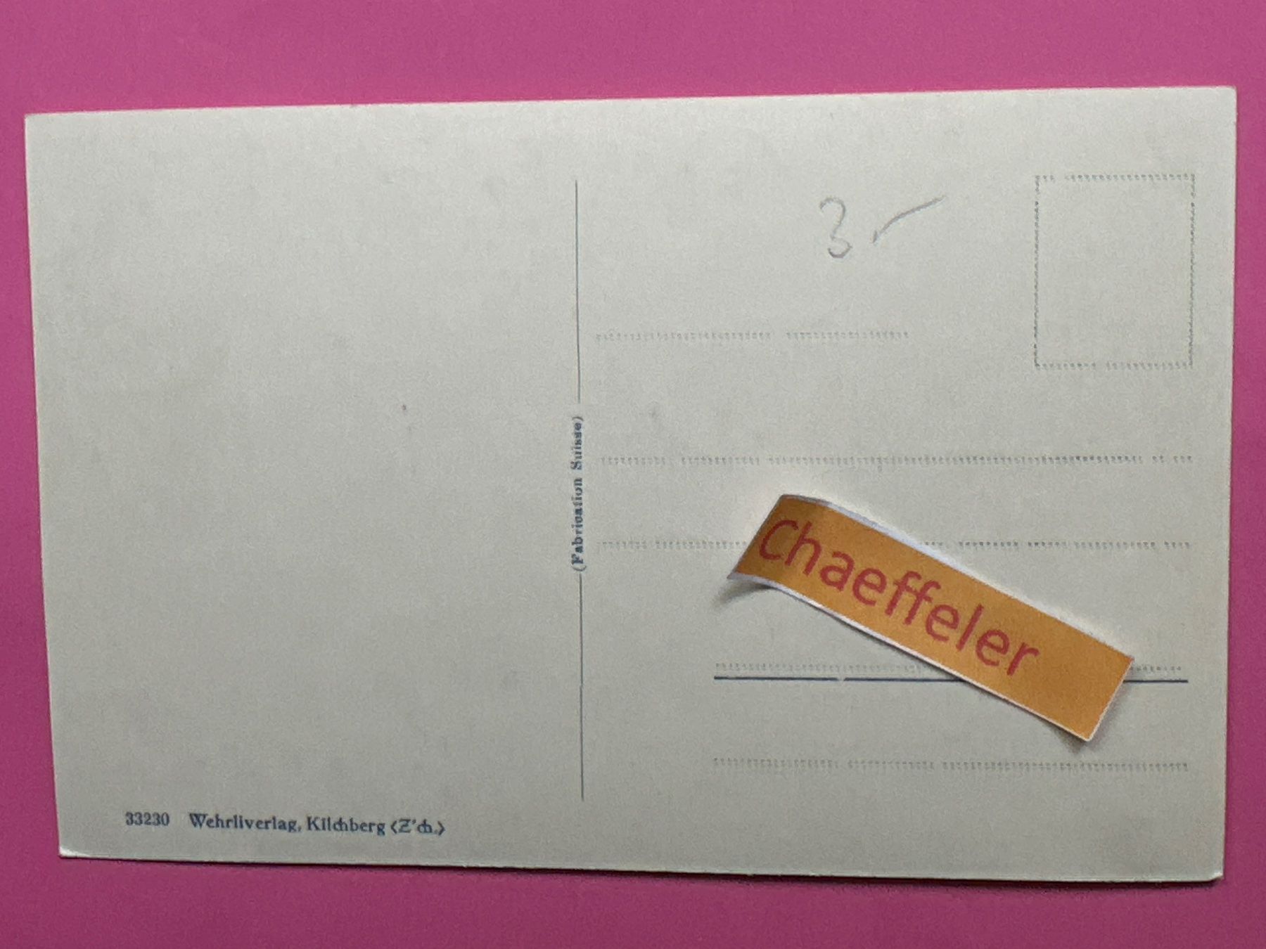 Cartoline postali: Schloss Tarasp – Usato da Zürich venduto da Chaeffeler 1