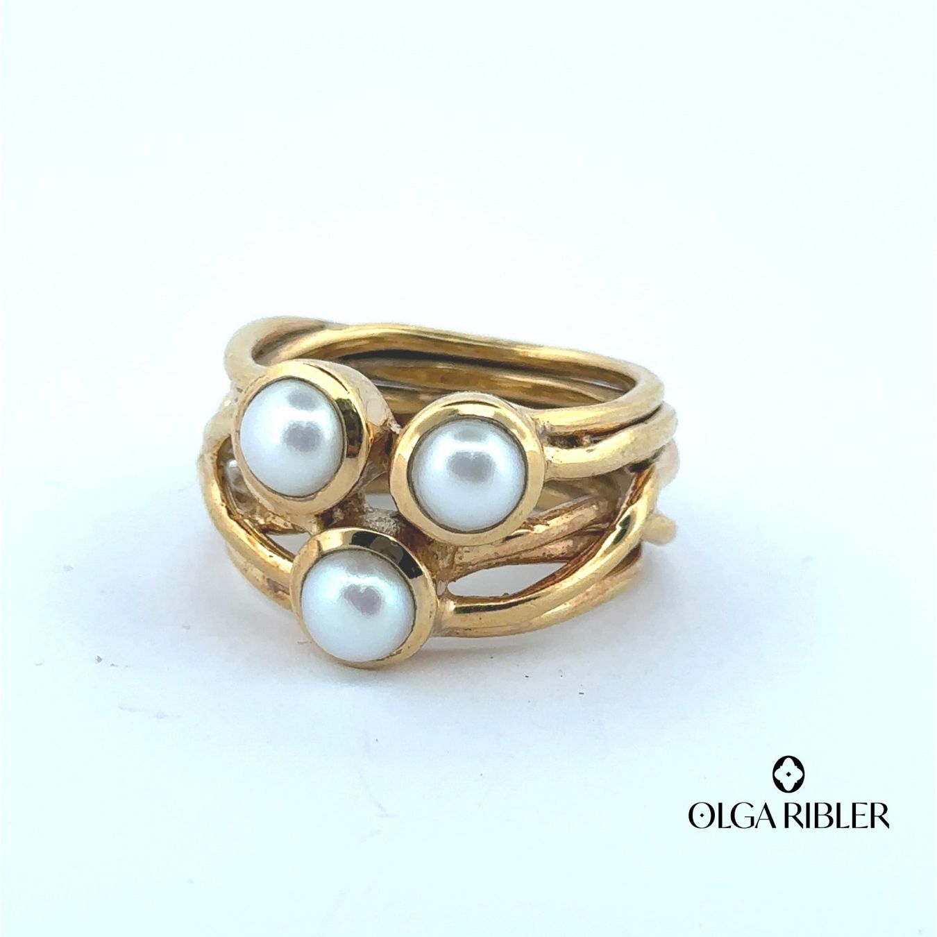 Olga Ribler Ringe: Statement Perlen Silber Ring 925  Grösse 64 – Neu (gemäss Beschreibung) aus Luzern von Schmuckoutlet 1
