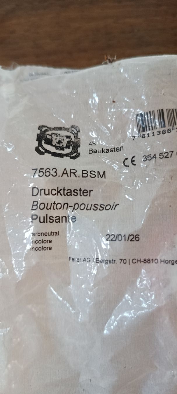 Feller Schalter: drucktaster 7563 AR.BSM – Neu (gemäss Beschreibung) aus Wetzikon ZH von weststrasse26 1