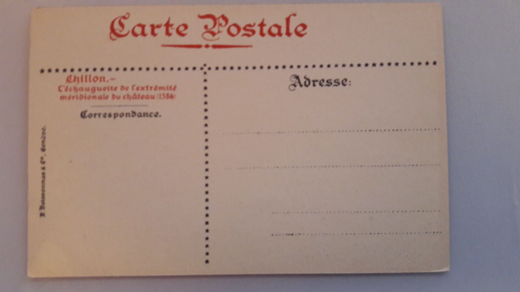 Cartes postales: Schloss Chillon – D'occasion à Sargans par nicsam1815 1