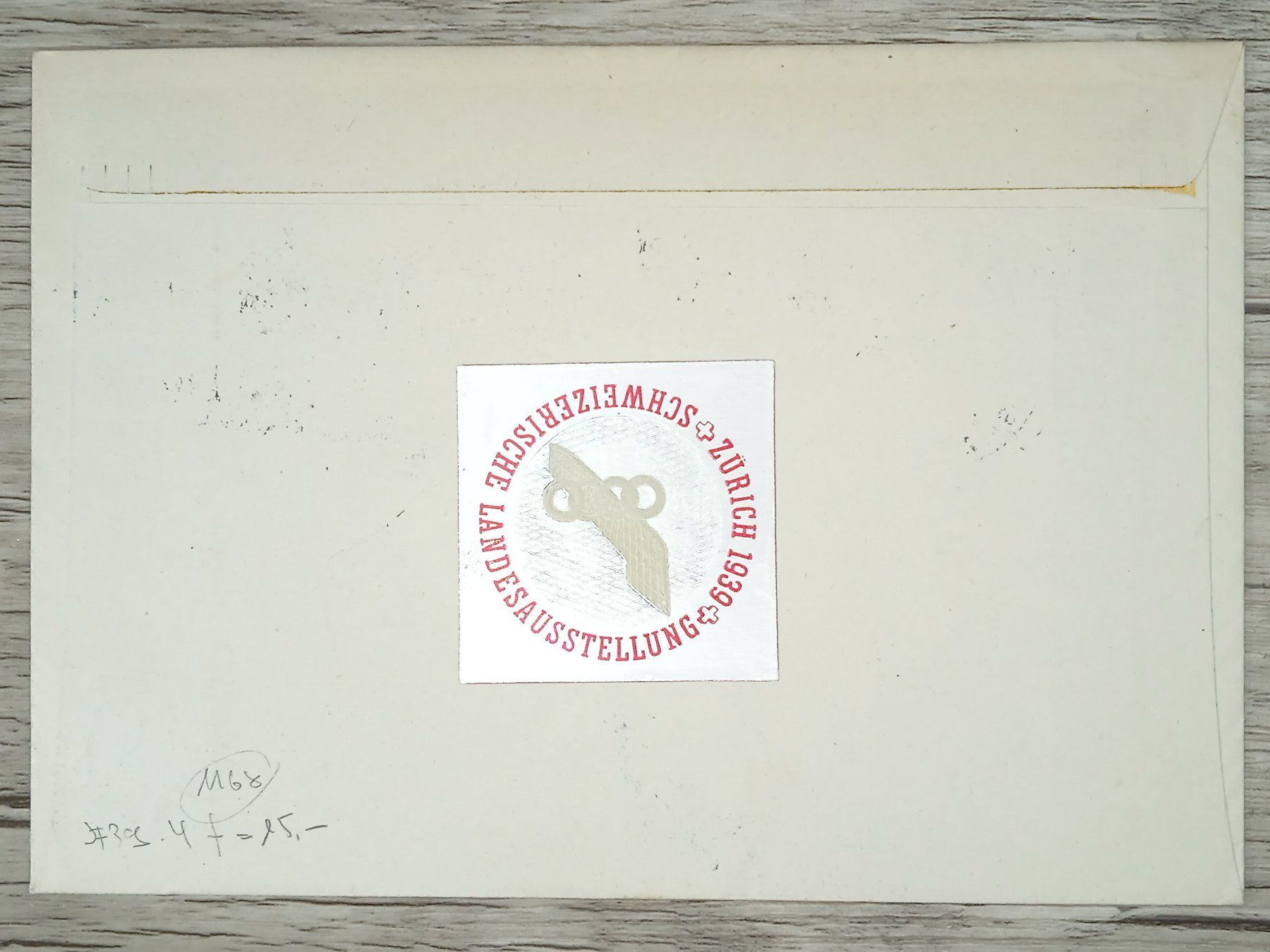 Tutti i francobolli: TR15 Enveloppe + Timbre Suisse 1939 – Usato da Cousset venduto da Patrick_Collections 1