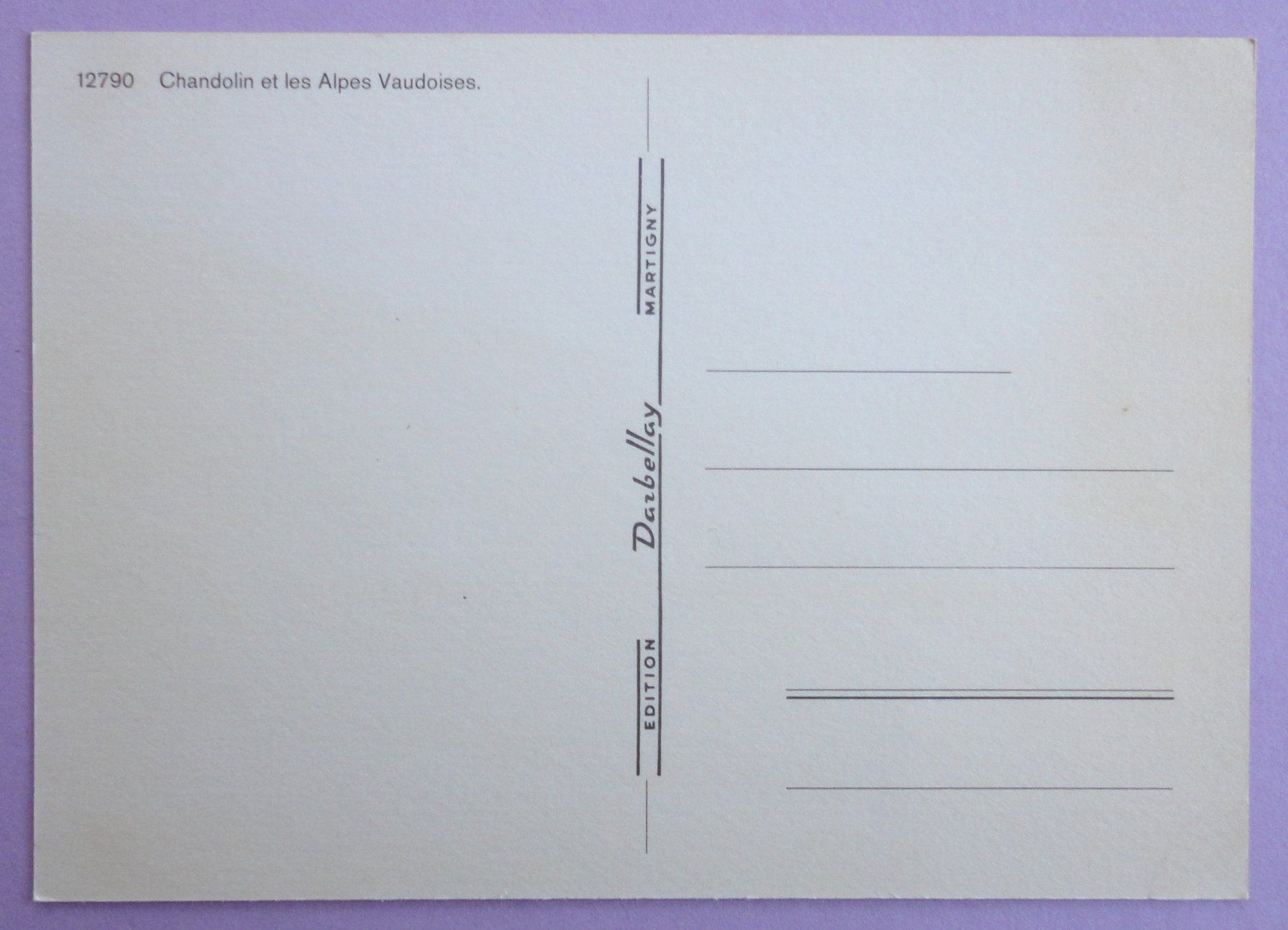 Cartoline postali: Chandolin et les Alpes Vaudoises – Usato da Fétigny venduto da Billy2miny 1