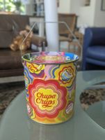 Retro Chupa Chups Metal Storage Tin Bucket. Pop Art Decor