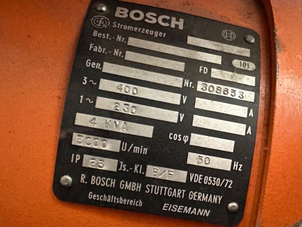 Générateurs de courant: Benzin -Generator 400 V Drehstrom – D'occasion à Stettfurt par Oba 6