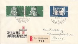 SBK 281+284 auf Brief 100 Jahre B.Staat