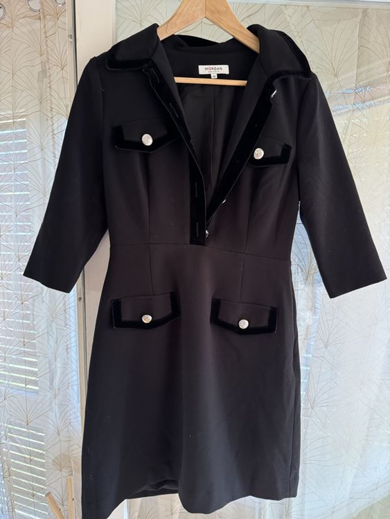 Robe Morgan elegante noire details velours T36 occasion Acheter sur Ricardo