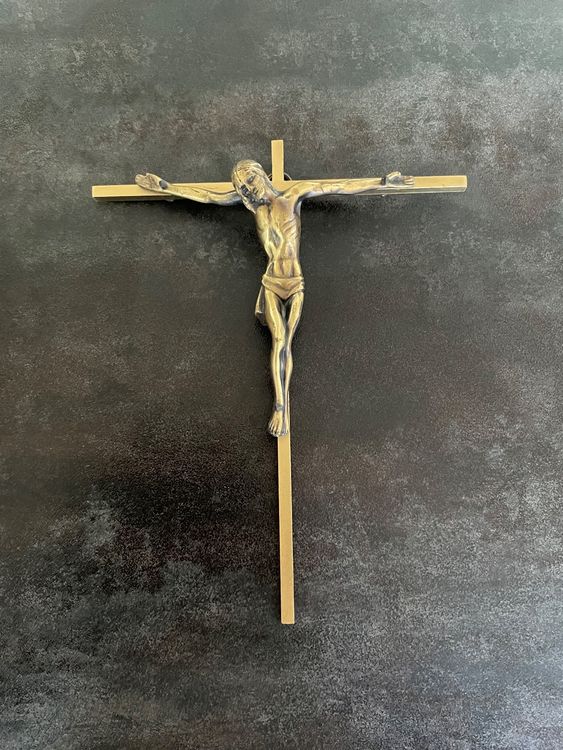 Ancien Crucifix en Bronze et Laiton Fondeur Hartmann Kaufen auf Ricardo