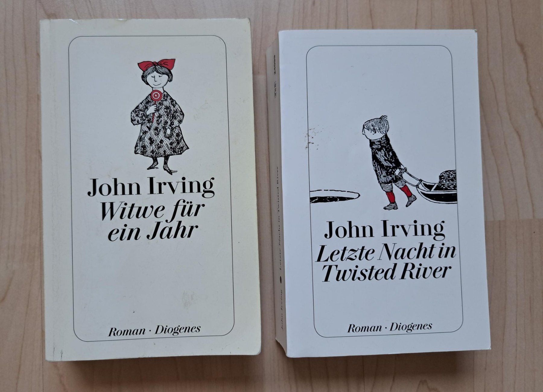 Bücher: 2x Romane John Irving, Diogenes – Gebraucht aus Basel von Patiscat