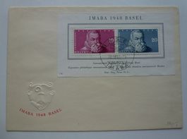 IMABA 1948 Basel ++ W31 Block auf Brief - 22.8.1948