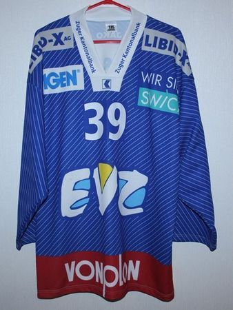 ORIGINAL EV ZUG # 39 KAPANEN TRIKOT 2004/05 SIGNIERT EVZ S