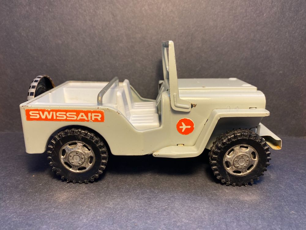 Jeep Swissair Blech Made in Japan 15 cm lang 8