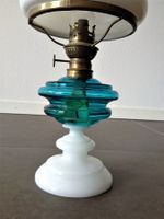 Petroleumlampe ca. 1920 – Porzellan & Messing