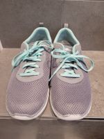 Skechers Damen Sneaker Gr. 39, Grau/Türkis, Top Zustand!