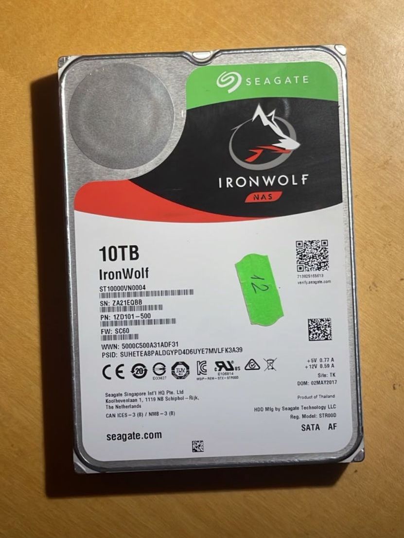 Seagate Dischi rigidi: Seagate IronWolf 10TB NAS Festplatte – Usato da Holderbank SO venduto da ann_lg6r