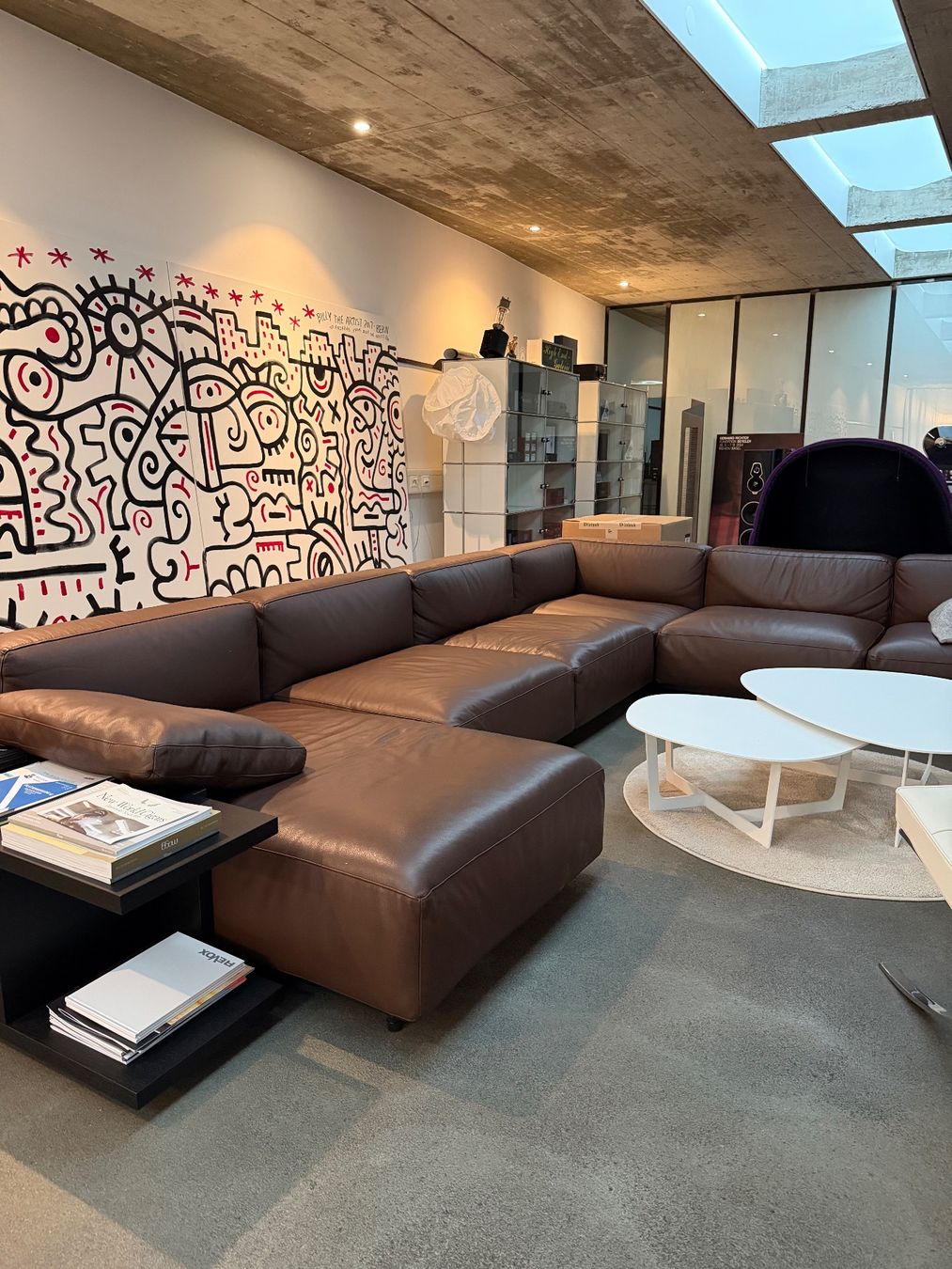 Cassina Divani: Cassina MEX sofa Leder braun Wohnlandschaft modular – Usato da Worb venduto da hclass 1