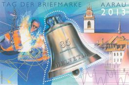 2013 1488 Sonderblock Tag der Briefmarke Aarau Glocke